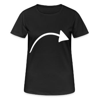 flèche - T-shirt respirant Femme - noir - Devant - AI Model Female 172 light (172cm)