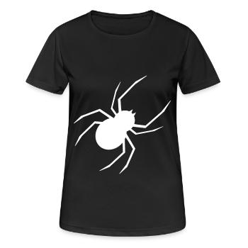 Halloween T-shirt Spinne spooky cute Shirt - Frauen T-Shirt atmungsaktiv - Schwarz - Vorne - AI Model Female 172 light (172cm)