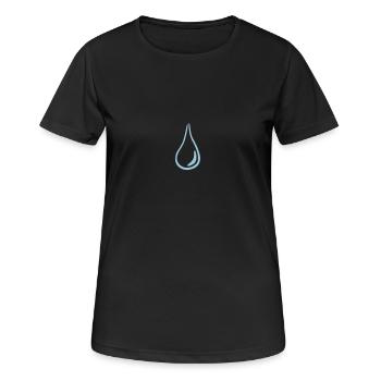 larme - T-shirt respirant Femme - noir - Devant - AI Model Female 172 light (172cm)
