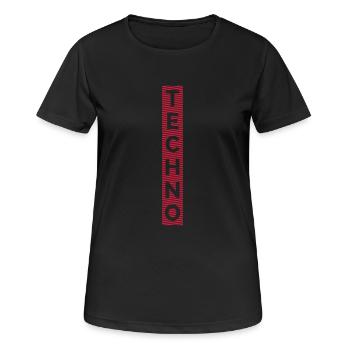 TECHNO - Women's Breathable T-Shirt - black - Front - AI Model Female 172 light (172cm)