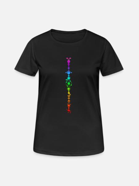 Crop circle - multidimensional human development - Women's Breathable T-Shirt - black