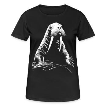 Morse - T-shirt respirant Femme - noir - Devant - AI Model Female 172 light (172cm)