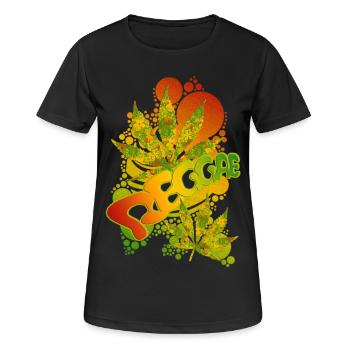 REGGAE - T-shirt respirant Femme - noir - Devant - AI Model Female 172 light (172cm)