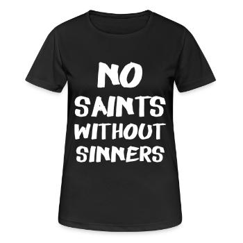 Aucun Saints Sans Sinners - T-shirt respirant Femme - noir - Devant - AI Model Female 172 light (172cm)