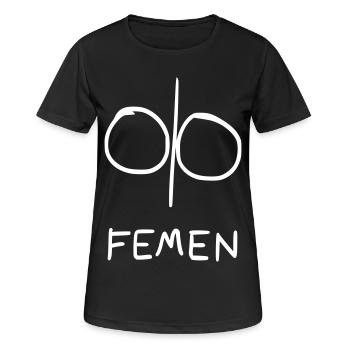 femen-symbol - Frauen T-Shirt atmungsaktiv - Schwarz - Vorne - AI Model Female 172 light (172cm)