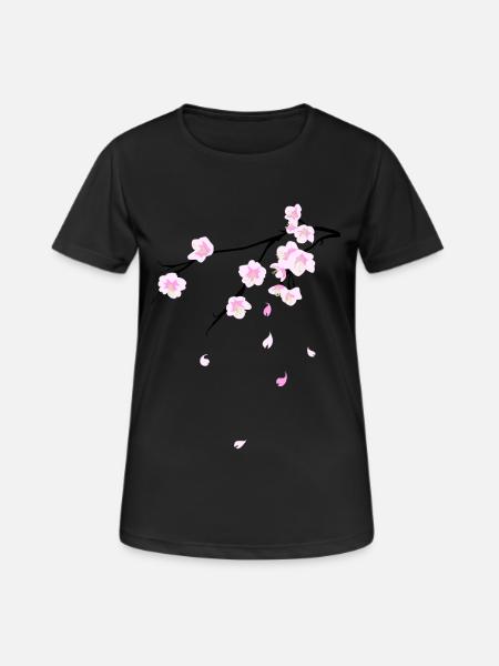 Cherry Blossoms - Women's Breathable T-Shirt - black