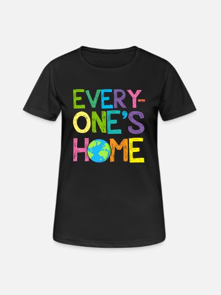 Earth Day Every One's Home Save Our Planet Shirt - Women's Breathable T-Shirt - black