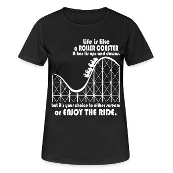 Life is like a roller coaster - Women's Breathable T-Shirt - black - Front - AI Model Female 172 light (172cm)