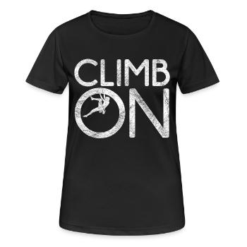 grimper grimpeur cadeau bouldering bouldering - T-shirt respirant Femme - noir - Devant - AI Model Female 172 light (172cm)