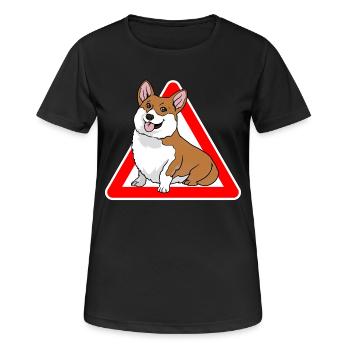 Welsh Corgi Pembroke Cardigan Dog - Women's Breathable T-Shirt - black - Front - AI Model Female 172 light (172cm)