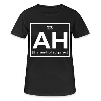De surprise - Tableau périodique - T-shirt respirant Femme - noir - Devant - AI Model Female 172 light (172cm)