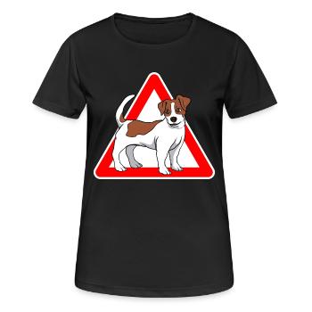 Jack Russell Terrier dog - Women's Breathable T-Shirt - black - Front - AI Model Female 172 light (172cm)