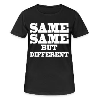 Same Same but Different - Frauen T-Shirt atmungsaktiv - Schwarz - Vorne - AI Model Female 172 light (172cm)