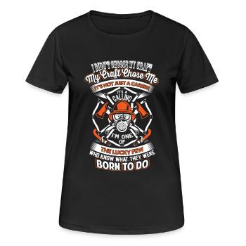 Né pour pompier pompier pompier - T-shirt respirant Femme - noir - Devant - AI Model Female 172 light (172cm)