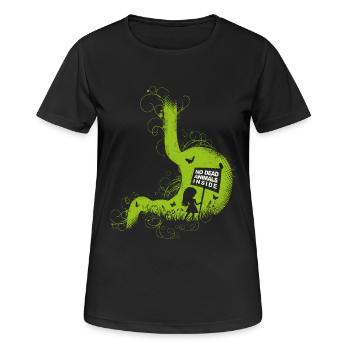 PAS D'ANIMAUX À L'INTÉRIEUR (fille DEAD) - T-shirt respirant Femme - noir - Devant - AI Model Female 172 light (172cm)