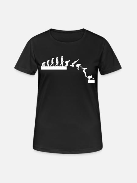 Evolution Parkour - Frauen T-Shirt atmungsaktiv - Schwarz