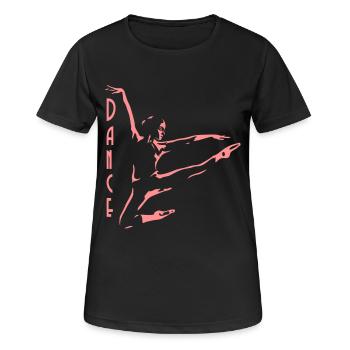 Dance - Frauen T-Shirt atmungsaktiv - Schwarz - Vorne - AI Model Female 172 light (172cm)