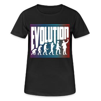 évolution - T-shirt respirant Femme - noir - Devant - AI Model Female 172 light (172cm)