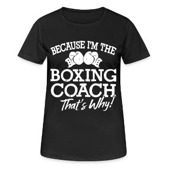 Boxing Coach - T-shirt respirant Femme - noir - Devant - AI Model Female 172 light (172cm)