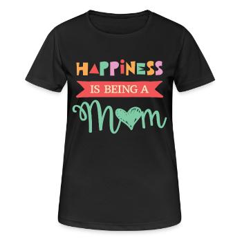 Luck is to be a mom. - Women's Breathable T-Shirt - black - Front - AI Model Female 172 light (172cm)