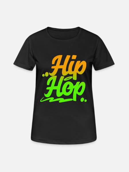 Hip Hop - Frauen T-Shirt atmungsaktiv - Schwarz