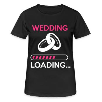 wedding loading - Stag do - hen party - Frauen T-Shirt atmungsaktiv - Schwarz - Vorne - AI Model Female 172 light (172cm)