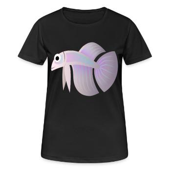 fish fish animal tiere1415 - Frauen T-Shirt atmungsaktiv - Schwarz - Vorne - AI Model Female 172 light (172cm)