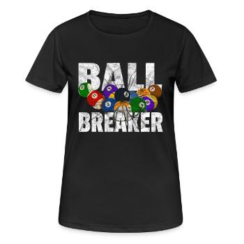 Ball Breaker Gift Billiards Billiard Ball - Women's Breathable T-Shirt - black - Front - AI Model Female 172 light (172cm)