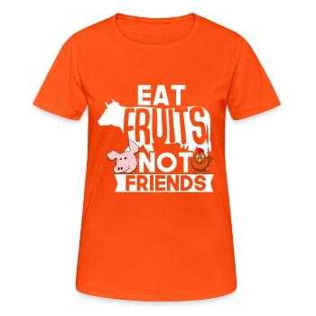Fruit - Women's Breathable T-Shirt - neon orange - Front - AI Model Female 172 dark (172cm)