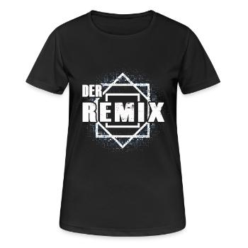 Der Remix Partnermotiv - Frauen T-Shirt atmungsaktiv - Schwarz - Vorne - AI Model Female 172 light (172cm)