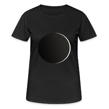 Eclipse Shirt discreed - Frauen T-Shirt atmungsaktiv - Schwarz - Vorne - AI Model Female 172 light (172cm)