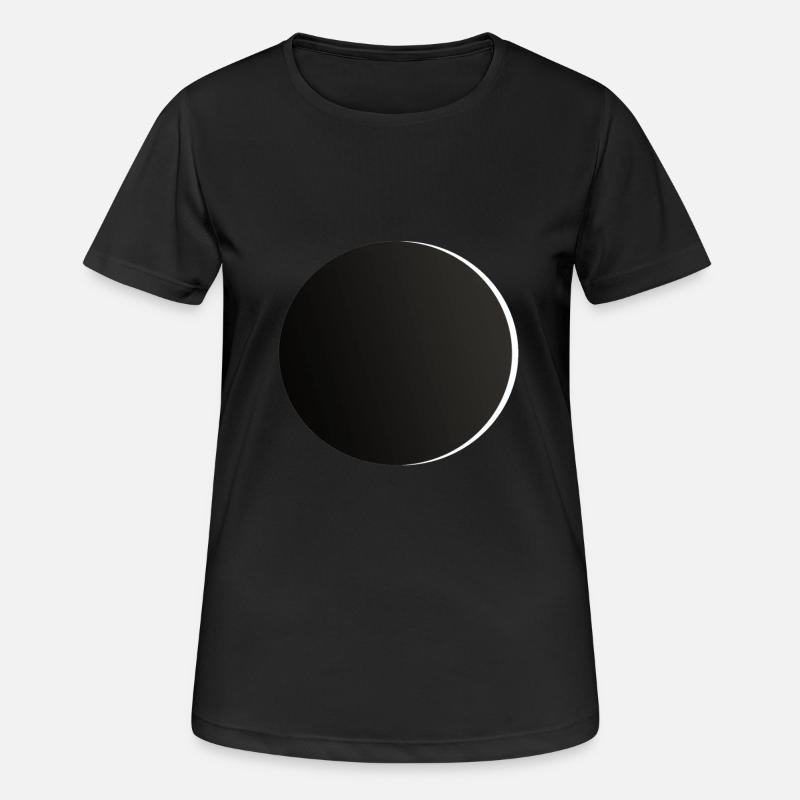 disque Eclipse chemise anche - T-shirt respirant Femme - noir