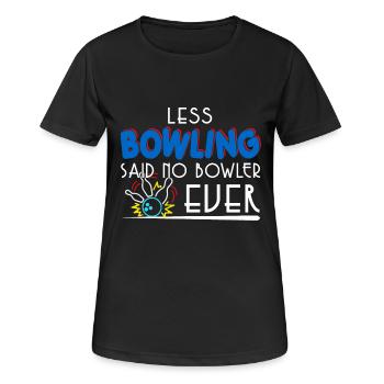 Bowlingliebhaber für immer und ewig! - Frauen T-Shirt atmungsaktiv - Schwarz - Vorne - AI Model Female 172 light (172cm)