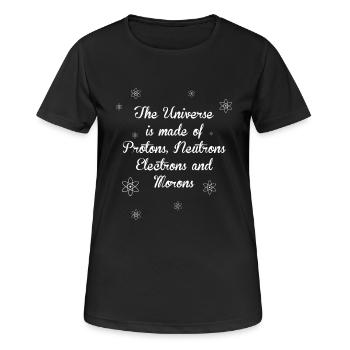 COOL FUNNY SPEECH PHYSICS CHEMISTRY SCIENCE - Women's Breathable T-Shirt - black - Front - AI Model Female 172 light (172cm)