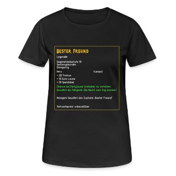 Legendärer Bester Freund Kumpel Legendär Held PC - Frauen T-Shirt atmungsaktiv - Schwarz - Vorne - AI Model Female 172 light (172cm)