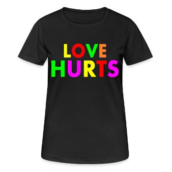 Love hurts - Women's Breathable T-Shirt - black - Front - AI Model Female 172 light (172cm)