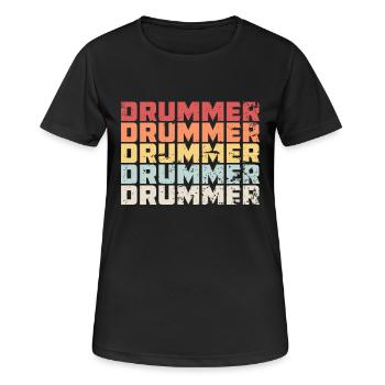 Gift drummer drummer drummer - Women's Breathable T-Shirt - black - Front - AI Model Female 172 light (172cm)