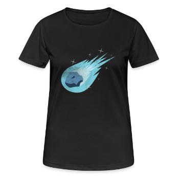 Comet Komet Geschenk Asteroid Weltall Gestein - Frauen T-Shirt atmungsaktiv - Schwarz - Vorne - AI Model Female 172 light (172cm)
