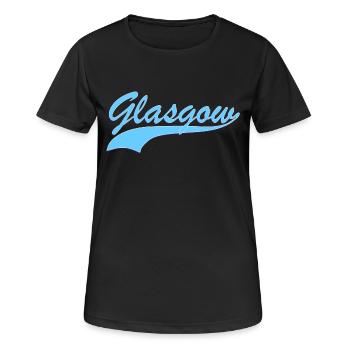 Glasgow - Frauen T-Shirt atmungsaktiv - Schwarz - Vorne - AI Model Female 172 light (172cm)