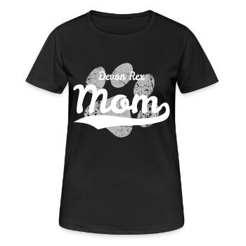 Devon Rex Mom - Women's Breathable T-Shirt - black - Front - AI Model Female 172 light (172cm)