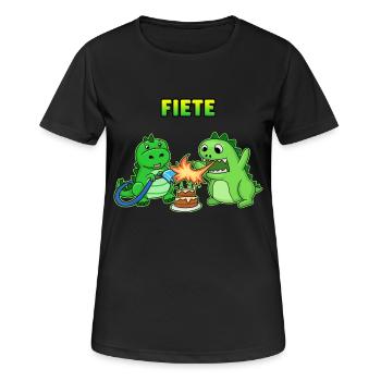 Cadeau d'anniversaire Fiete - T-shirt respirant Femme - noir - Devant - AI Model Female 172 light (172cm)