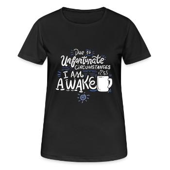 Morgenmuffel - Frauen T-Shirt atmungsaktiv - Schwarz - Vorne - AI Model Female 172 light (172cm)