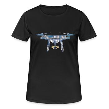 Drone drone - Women's Breathable T-Shirt - black - Front - AI Model Female 172 light (172cm)