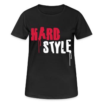 Hardstyle - Frauen T-Shirt atmungsaktiv - Schwarz - Vorne - AI Model Female 172 light (172cm)