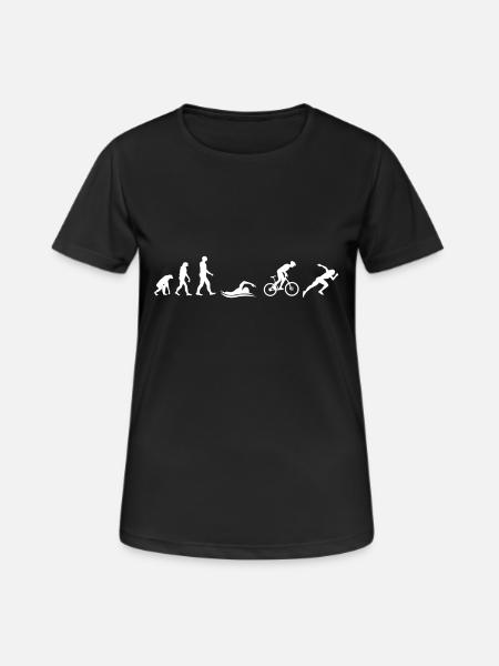 Triathlon T-shirt · Evolution · triathlète · Sports - T-shirt respirant Femme - noir