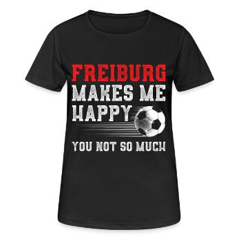 ME HEUREUX Fribourg REND - T-shirt respirant Femme - noir - Devant - AI Model Female 172 light (172cm)
