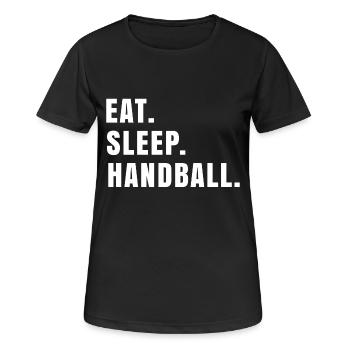 Handball cadeau de handball Handball - T-shirt respirant Femme - noir - Devant - AI Model Female 172 light (172cm)