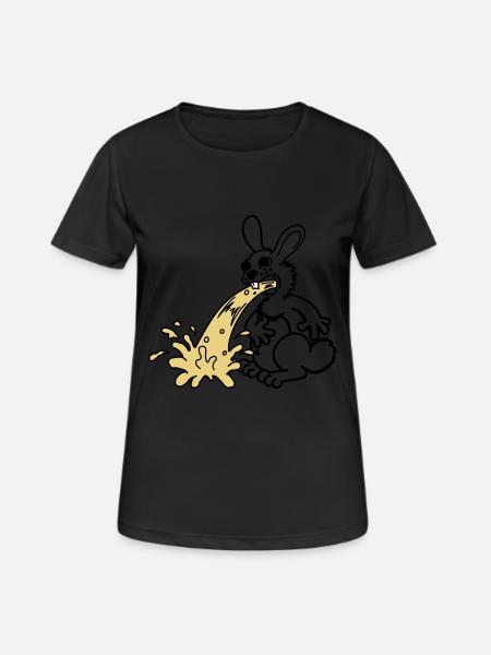 Bunny pukes - Women's Breathable T-Shirt - black
