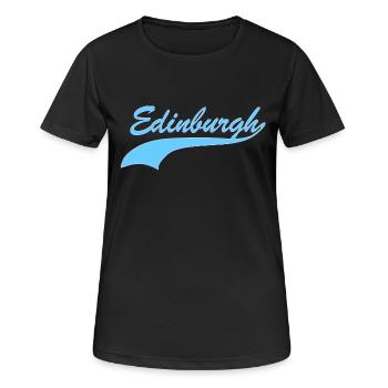 Édimbourg - T-shirt respirant Femme - noir - Devant - AI Model Female 172 light (172cm)