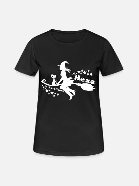 Hexe in Ausbildung - Frauen T-Shirt atmungsaktiv - Schwarz